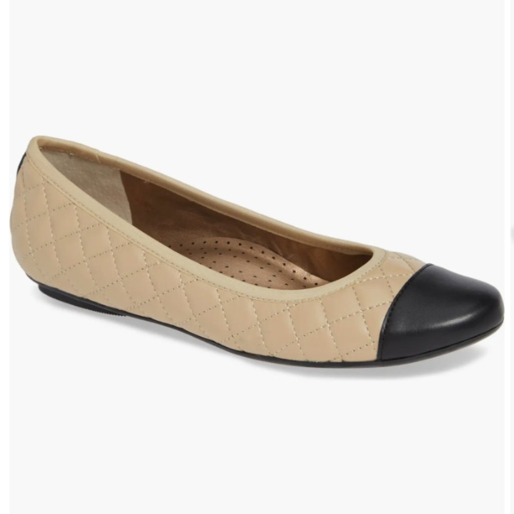 New VANELI Serene Flat Cream and Black Size 8.5 Narrow